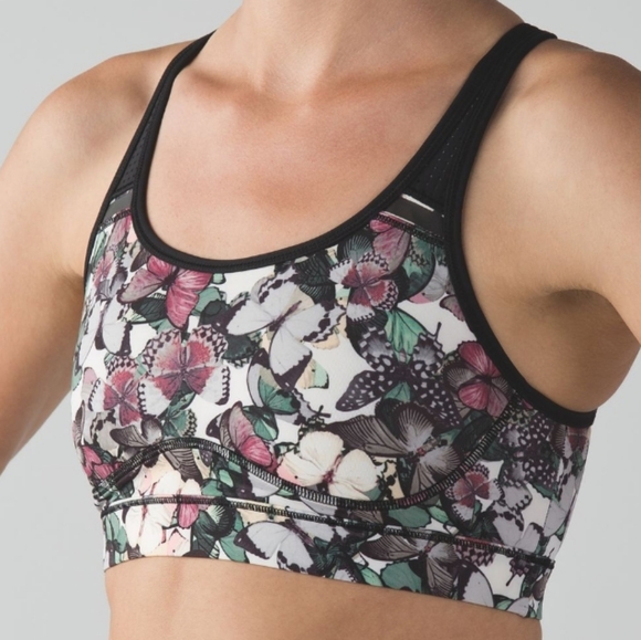 Lululemon Athletica So Fly Butterfly Sports Bra Size 8 - Picture 1 of 6